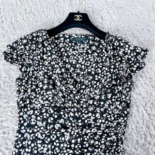 【極美品】ローレンラルフローレン　カシュクールワンピース　花柄　大きいサイズ