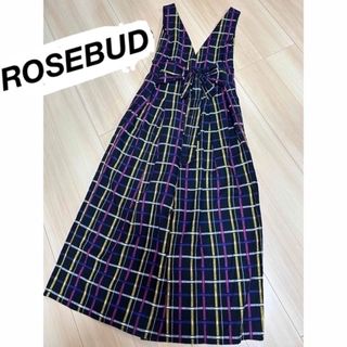 ローズバッド(ROSE BUD)のROSEBUD オールインワン サロペットワイドパンツ(オールインワン)