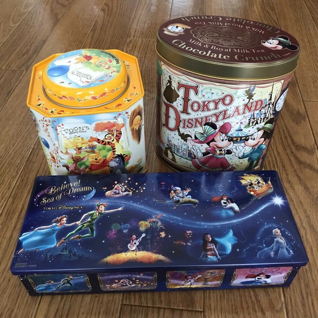 ディズニー お菓子缶 缶のみ 3点 | フリマアプリ ラクマ