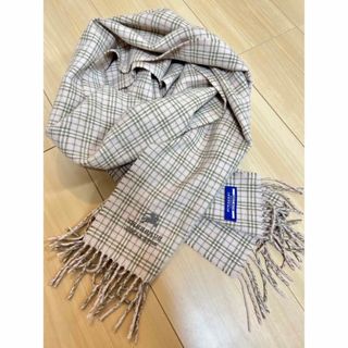 バーバリーブルーレーベル(BURBERRY BLUE LABEL)のバーバリーブルーレーベル カシミヤマフラー ピンク(マフラー/ショール)