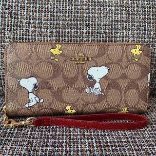 コーチ(COACH)のはな　様　専用　705  コーチ　長財布　ブラウンシグネチャー×スヌーピーコラボ(財布)