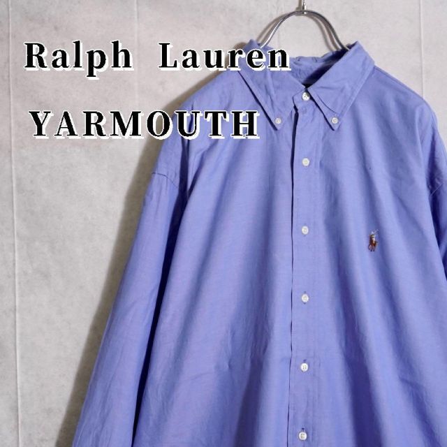 Ralph Lauren(ラルフローレン)の人気カラー　サックスブルー　長袖シャツ　90s ボタンダウン メンズのトップス(シャツ)の商品写真