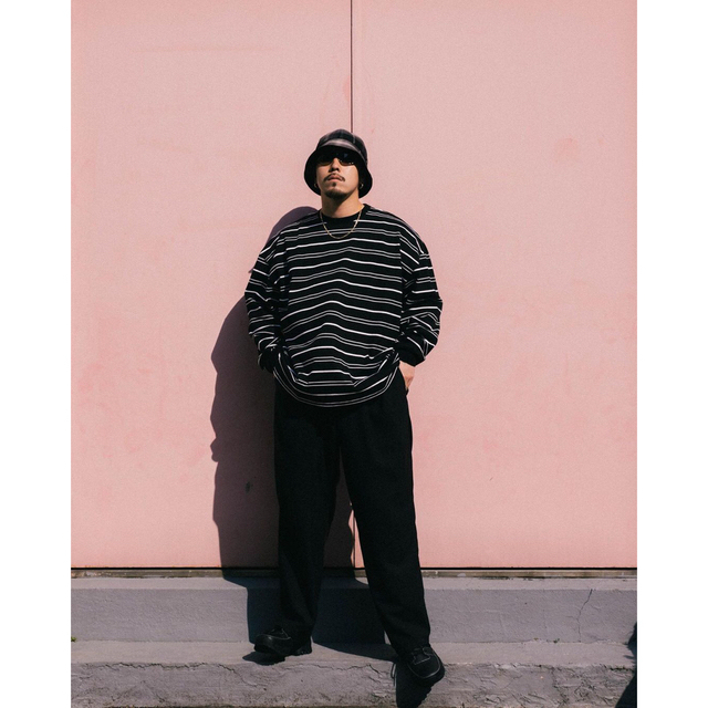 COOTIE - 23ss Supima Border Oversized L/S Teeの通販 by COOTIE - 23ss Supima Border Oversized L/S Teeの通販 by