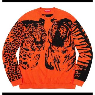 シュプリーム(Supreme)のXL Supreme Big Cats Jacquard L/S Top(ニット/セーター)