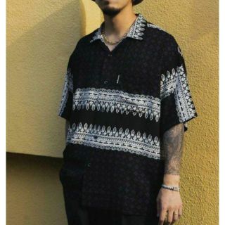 【入手困難】クーティー オープンカラーシャツ バンダナ柄 半袖 アロハシャツ M