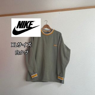 ナイキ(NIKE)のNIKE ナイキ 白タグ 刺繍ロゴ アースカラー 太アーム 90s ヴィンテージ(スウェット)