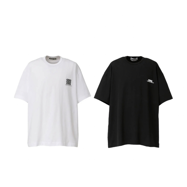 COMME des GARCONS Tシャツ・カットソー M 白x黒(総柄)