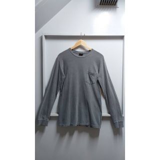 ステューシー(STUSSY)のSTUSSY ガーメントダイ 迷彩柄 ストックロゴ プリント 長袖 Tシャツ(Tシャツ/カットソー(七分/長袖))