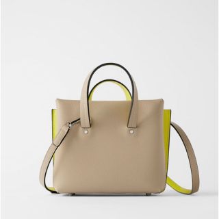 ザラ(ZARA)の【未使用】ZARA コンビタンブル加工入りミニトートバッグ(ショルダーバッグ)