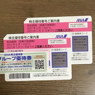 エーエヌエー(ゼンニッポンクウユ)(ANA(全日本空輸))のANA株主優待2枚 2023/5/31まで有効(その他)