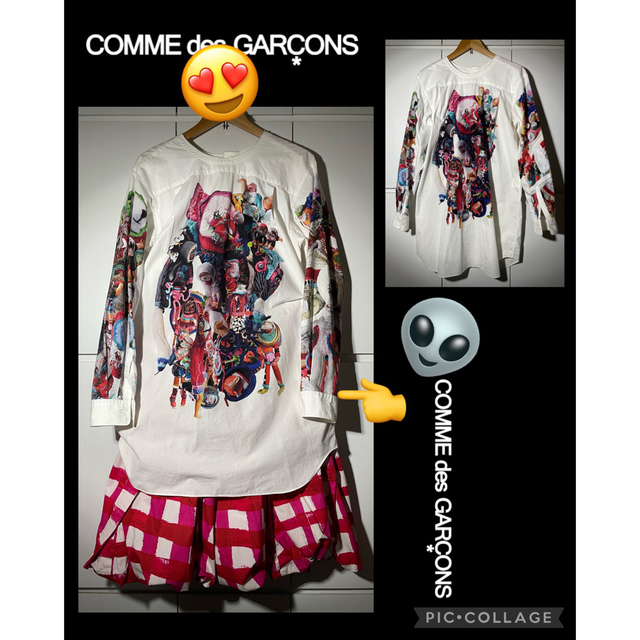 comme des garcons ギャルソン ロングシャツ 後ろ前シャツのサムネイル
