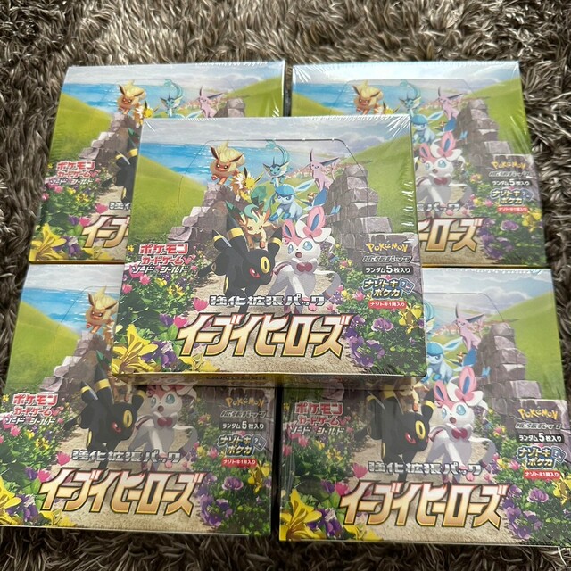 ポケモン - ポケモンカードゲーム イーブイヒーローズ 5BOX 新品未開封 シュリンク付き