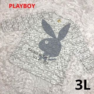 プレイボーイ(PLAYBOY)のPLAYBOY BUNNY 大きいサイズ Tシャツ 3Lサイズ ビックプリント(Tシャツ(長袖/七分))