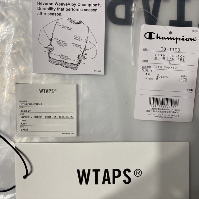 W)taps - 20AW WTAPS×Champion フーデッドスウェットシャツの通販 by 