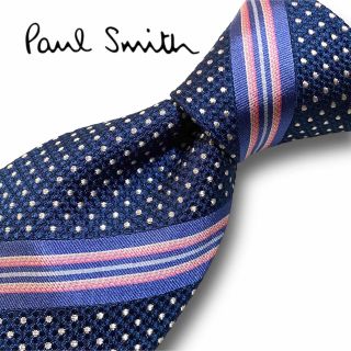 ポールスミス(Paul Smith)のPAUL SMITH ポールスミス ネイビー ドット シルク ネクタイ(ネクタイ)