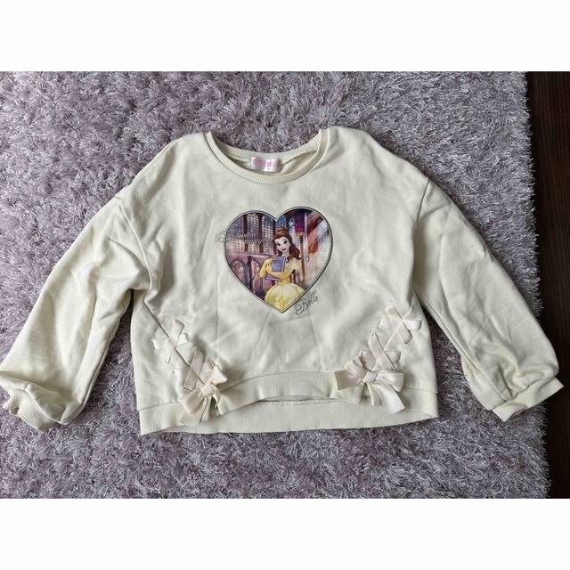 mezzo piano(メゾピアノ)の専用　mezzo piano レースアップリボントレーナーセット キッズ/ベビー/マタニティのキッズ服女の子用(90cm~)(Tシャツ/カットソー)の商品写真