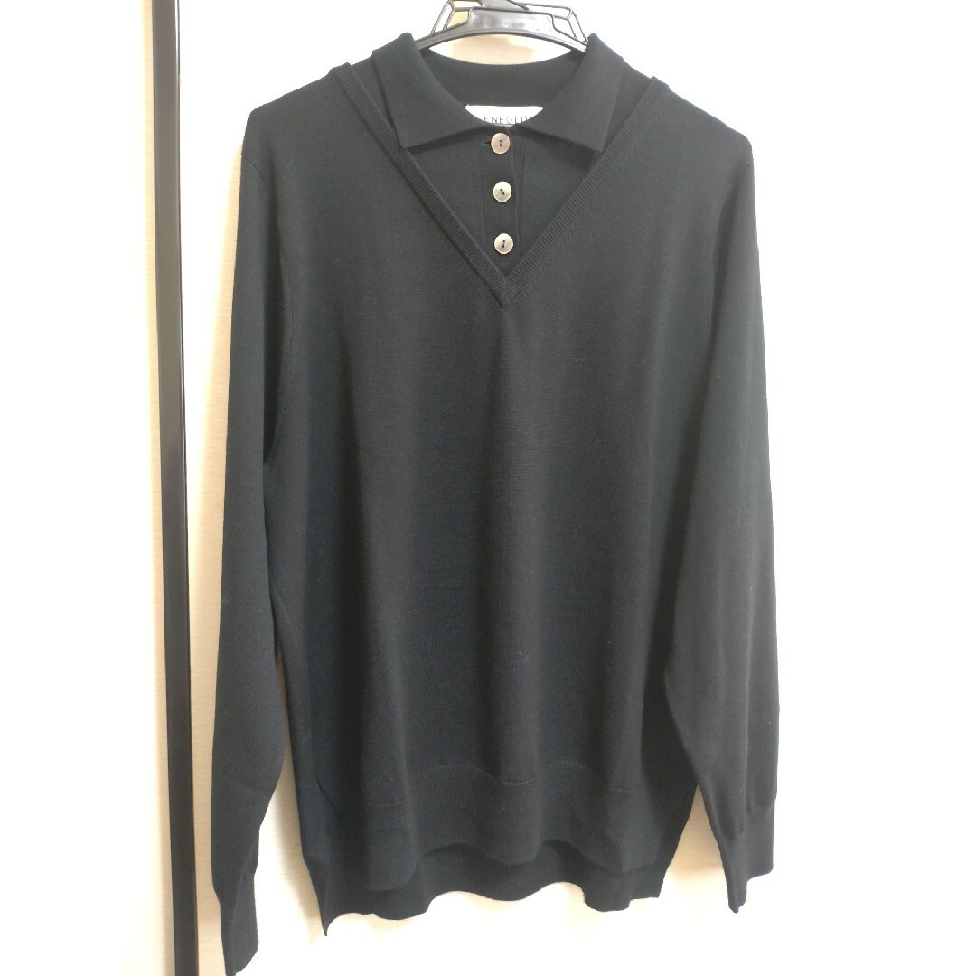 エンフォルドENFOLD MERINO WOOL KNIT×SHIRT 未使用