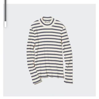 ユニクロ(UNIQLO)のユニクロ　リブボーダーハイネックT(Tシャツ(長袖/七分))