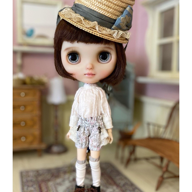 ブライスアウトフィット ブラウス+かぼちゃパンツセット - 人形