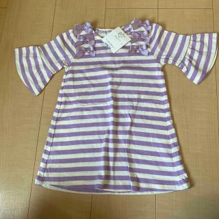 《新品・タグ付き》女の子Tシャツワンピース　90cm(ワンピース)