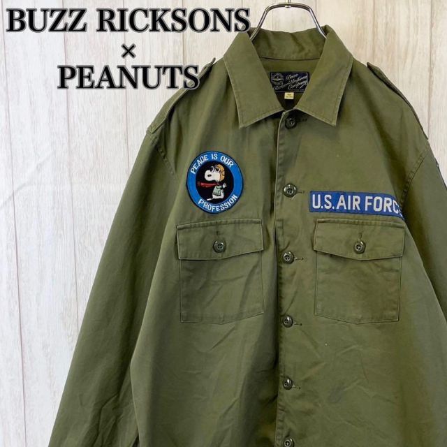 安いファッション BUZZ RICKSONS × PEANUTS ミリタリーシャツ