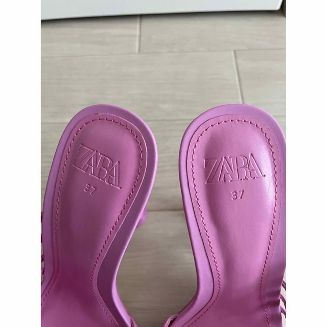 ZARA(ザラ)のZARA 37 ヒールサンダル ピンク ザラ レディースの靴/シューズ(サンダル)の商品写真