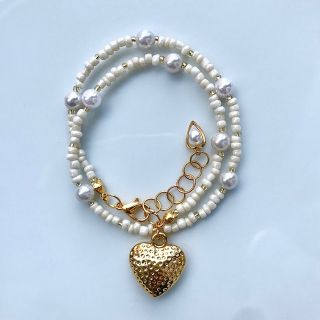 beads necklace＊heart choker(ネックレス)