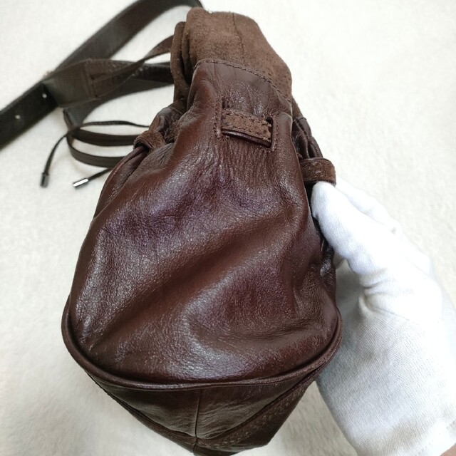 SEE BY CHLOE(シーバイクロエ)のシーバイクロエ　ショルダーバッグ　巾着　茶色　03-10-80 レディースのバッグ(ショルダーバッグ)の商品写真