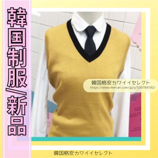 からし制服　韓国制服　推し活　推しカラー　黄色　イエロー　推し担　からし(ニット/セーター)