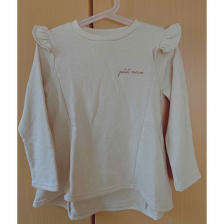 プティマイン(petit main)のプティマイン　肩フリルカットソー　110(Tシャツ/カットソー)