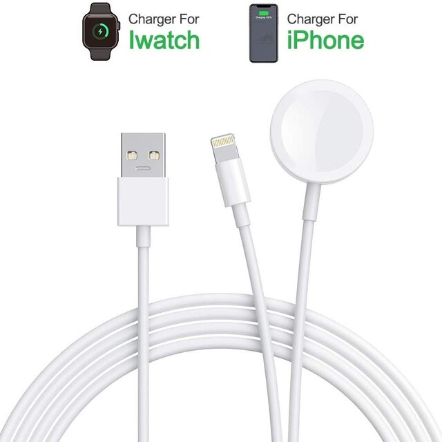 【匿名即発送】iphone Applewatch 2in1充電ケーブル スマホ/家電/カメラのスマートフォン/携帯電話(その他)の商品写真