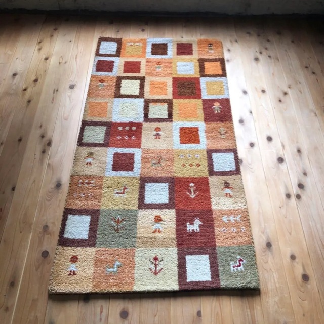 ウールギャべ 手織り74×144cm キッチンマットサイズ 新品未使用 - www