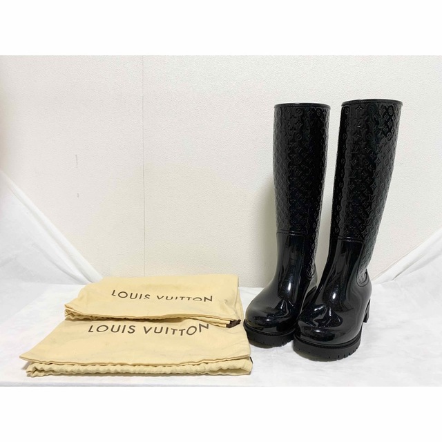 超美品 ルイヴィトン スプラッシュライン レインブーツ 36 22.5~23cm