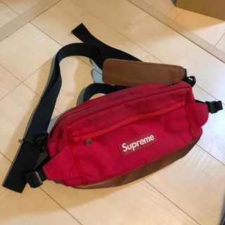 シュプリーム(Supreme)の08AW Supreme Leather Waist Bag シュプリーム 赤(ショルダーバッグ)