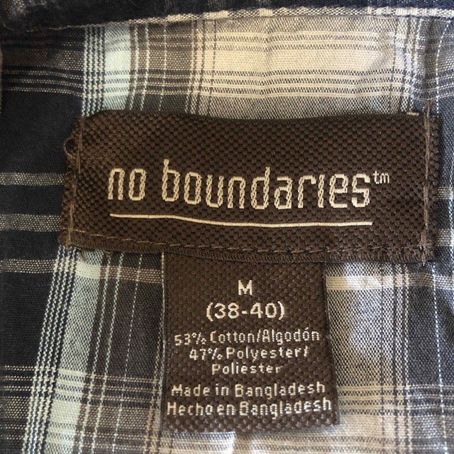 ウェスタン シャツ　チェック 長袖　no boundaries メンズのトップス(シャツ)の商品写真