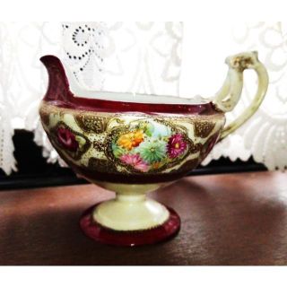 ノリタケ(Noritake)のセール！豪華！オールドノリタケ　花文 金盛 大クリーマー メープルリーフ(陶芸)