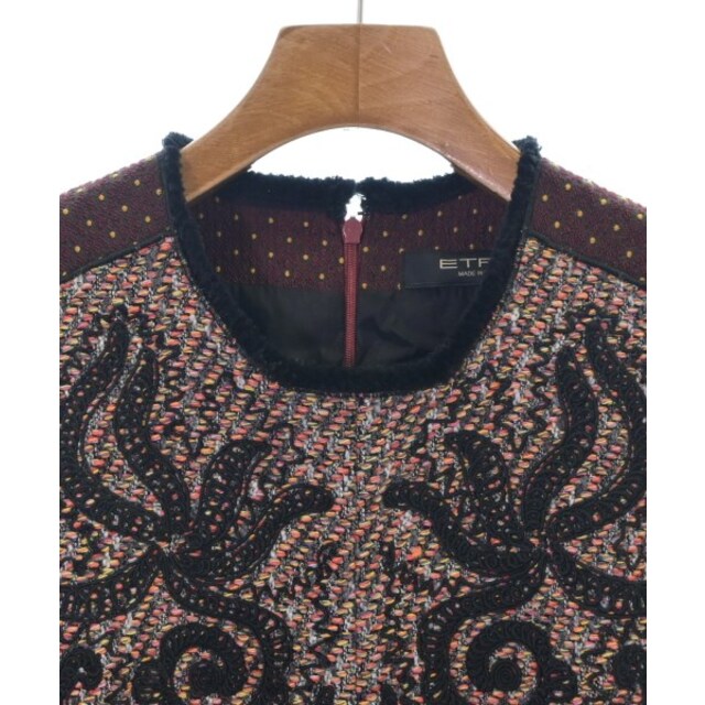ETRO エトロ ワンピース 46(XL位) ピンク系x赤系等(ミックス) 【古着