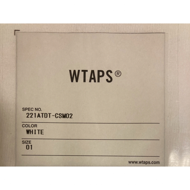 W)taps(ダブルタップス)の新品 Wtaps AII 02 SS Tee Shirt White S メンズのトップス(Tシャツ/カットソー(半袖/袖なし))の商品写真