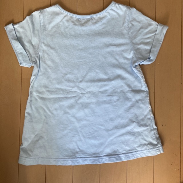 pom ponette(ポンポネット)のポンポネット　レース付Tシャツ　120サイズ キッズ/ベビー/マタニティのキッズ服女の子用(90cm~)(Tシャツ/カットソー)の商品写真