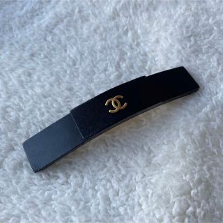 シャネル(CHANEL)の希少デザイン！ビンテージ　CHANEL シャネル　バレッタ　黒　正規品(バレッタ/ヘアクリップ)