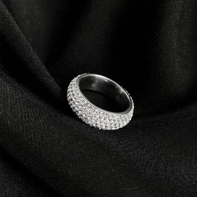 メンズ レディース リング パヴェリング 指輪 パヴェ エタニティ ジルコニア メンズのアクセサリー(リング(指輪))の商品写真
