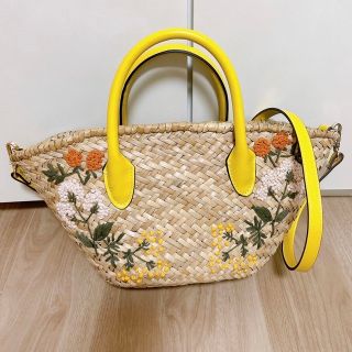 ザラ(ZARA)の【未使用品】ZARA ラフィア　トートバッグ(かごバッグ/ストローバッグ)