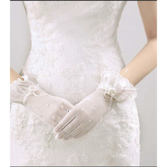 ウエディング　グローブ　新品 レディースのフォーマル/ドレス(ウェディングドレス)の商品写真