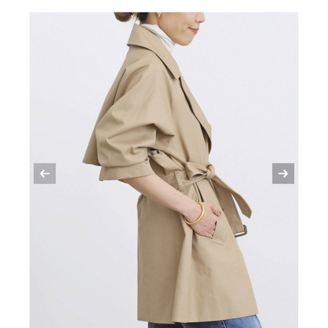 L'Appartement DEUXIEME CLASSE(アパルトモンドゥーズィエムクラス)のL'Appartement SHORT TRENCH COAT レディースのジャケット/アウター(トレンチコート)の商品写真