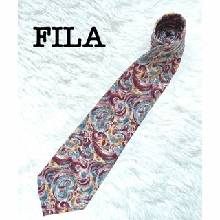 フィラ(FILA)の72 フィラ　レッド系　ネクタイ　シルク100%(ネクタイ)