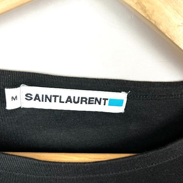 Saint Laurent(サンローラン)の極美品　SAINT LAURENT ロゴパッチ　ロングスリーブカットソー メンズのトップス(Tシャツ/カットソー(七分/長袖))の商品写真