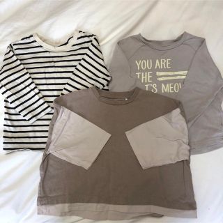 ザラキッズ(ZARA KIDS)のZARA しまむら ロンＴ 長袖カットソー 90 3枚セット(Tシャツ/カットソー)