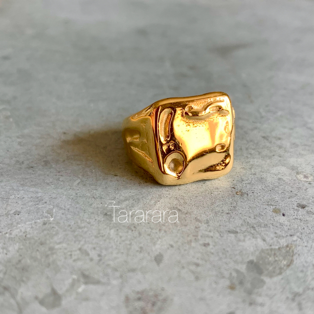 ●ステンレスAntique style Squareリング●金属アレルギー対応 レディースのアクセサリー(リング(指輪))の商品写真