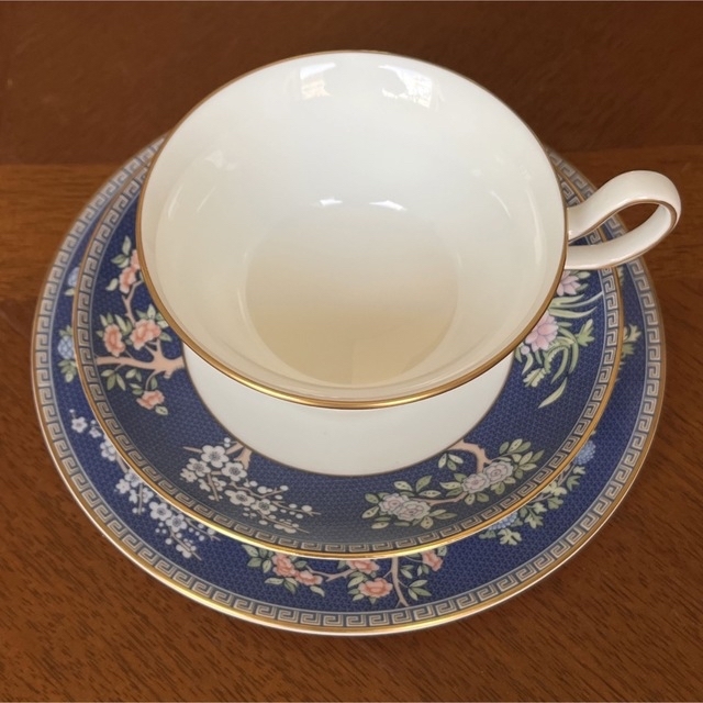 WEDGWOOD - 【黒壺美品】ウェッジウッド☆ブルーサイアム☆トリオ①の