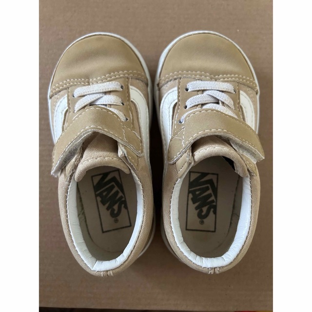 VANS(ヴァンズ)のvansスニーカー　ベージュ14センチ キッズ/ベビー/マタニティのベビー靴/シューズ(~14cm)(スニーカー)の商品写真